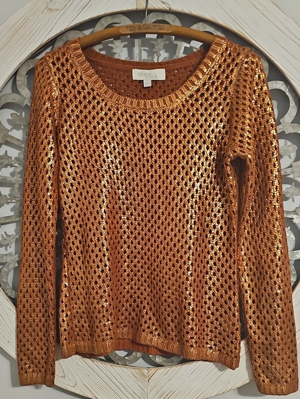 Olive & Oak Open Weave Sweater